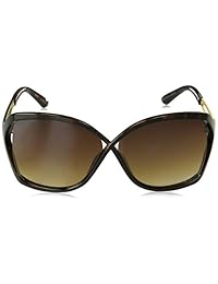 Jessica Simpson j558-ts Oversized tortuga Womans - Gafas de sol color café y dorado