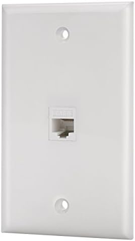 IBL-1 Port Cat6 keystone Ethernet Wall Plate White