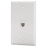 IBL-1 Port Cat6 Keystone Ethernet Female to Female Wall Plate White