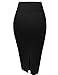 Hybrid & Company Women's Techno/Scuba Stretchy Office Pencil Skirt KSK43584 1139 Black M