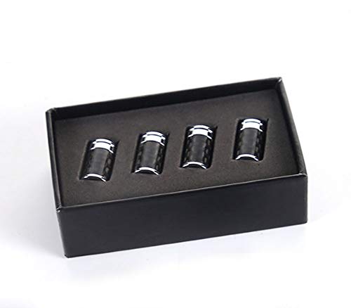 image for DEFTEN Carbon Fiber Sports Style Car Tire Wheel Valve stem caps Fit fo
