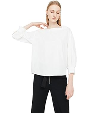 Mango Women's Puffed Sleeves Blouse