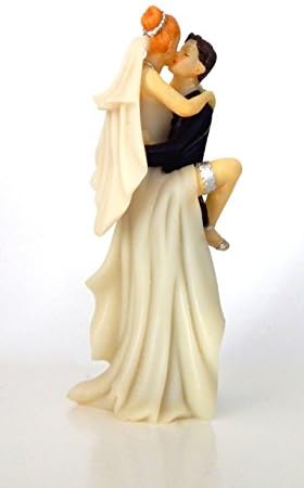 Sexy and Funny Kissing Bride and Groom Couple Wedding Cake Topper