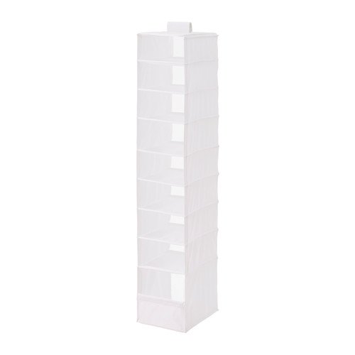 Ikea storage organizer hanging 9 compartments skubb white