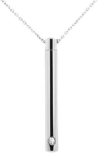 Bar Urn Necklace Memorial Pendant Keepsake for Ashes with Funnel by ETERNITI Cremation Jewelry