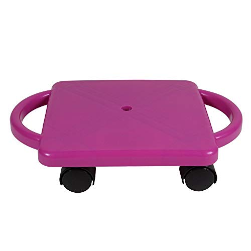 hand2mind Purple Indoor Scooter Board with Handles, Gym Scooters for