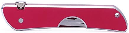 Lockmall Colorful Portable Folding Quick Opener Lockpick Tool, Jackknife Single Hook Picks Locksmith Tool, Stainless Steel 7-in-1 Folding Multitool with Secure (Red)