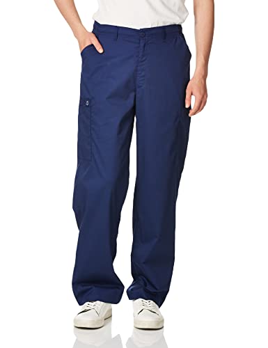 WINK WonderWORK Men's Cargo Scrub Pant, Navy, 4XL