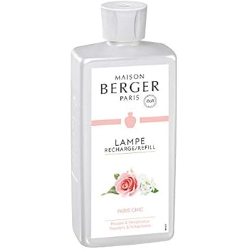 Paris Chic | Lampe Berger Fragrance Refill by Maison Berger | for Home Fragrance Oil Diffuser | Purifying and perfuming Your Home | 16.9 Fluid Ounces - 500 milliliters | Made in France