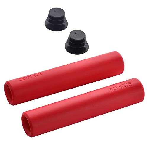 Bicycle Handlebar Grips 1 Pair, Ergonomic Structure Bicycle Grips, Wheel MTB MXB Cycling Handlebar Grips (Red, 30 mm)