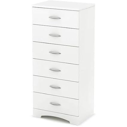 Amazon Com South Shore Soho 6 Drawer Tall Chest White Kitchen