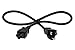 SF Cable 1ft 18 AWG NEMA 5-15P to C5 Power Cord 3-Slot Mickey Mouse Style
