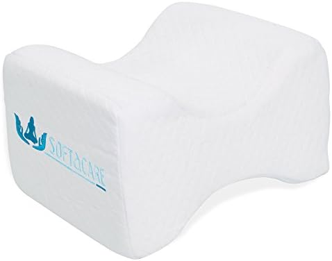 SOFTaCARE Orthopedic Knee Pillow – Premium Memory Foam Pillow Leg Wedge For Sciatica Nerve Pain Relief Back, Legs, Hip, and Joint Pain. Best Pillow for Spine Alignment & Pregnancy. Relieves Your Pain!
