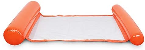 Koisy Inflatable Water Hammock Floating Bed Lounge Chair Drifter Swimming Pool Beach Float for Adult,color :orange