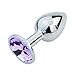 Dxhycc 3 Piece Jewelry Anal Plug, 3 Size Luxury Jewelry Design Fetish Anal Butt Plug Anal Trainer Toys Sex Toy Love Games for Experienced Users and Beginners Women Men (Light Purple)thumb 4