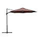 Le Papillon 10 ft Cantilever Umbrella Outdoor Offset Patio Umbrella Easy Open Lift 360 Degree Rotation, Coffee
