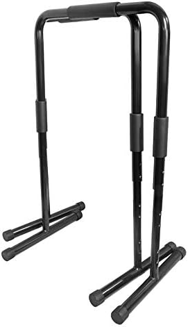 Parallel Bars Fit Dip Stand Station Heavy Duty Ultimate Body Press Bar With Safety Connector For Tricep Dips Fitness Tall Parallettes (Color : Black, Size : 58 * 91 * 43.5cm)