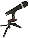 Heavy Duty Rigid Tripod Stand for Dynamic Microphones Table Top with Pads and Soft Pistol Grip by ZaxSound