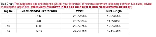 Agoky Girls Youth Box Pleated Cheerleading School Uniform Skirt Squad Cheer Leader Costume Red 5-6