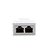 RJ45 Splitter Connectors Adapter 1 to 2 Ethernet Splitter Coupler Double Socket HUB Interface Contact Modular Plug Connect Network Socket Adapter for Cat5, Cat5e, Cat6, Cat7 (White)