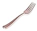 Stock Your Home 125 Disposable Heavy Duty Plastic Forks, Fancy Plastic Silverware Looks Like Real Cutlery - Utensils Perfect for Catering Events, Restaurants, Parties and Weddings (Rose Gold)