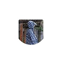 Kids Raincoathooded Raincoat Waterproof Long Dots,Outdoor Travel Rain Coat Jackets,Navy Blue,XL