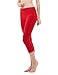 Tesla TM-FYC32-RED_Medium Yoga Pants High-Waist Tummy Control w Hidden Pocket FYC32