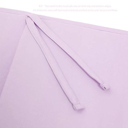 CaSaJa Napping Microfiber Crib Bumper Pads Protector, Soft and Breathable for Baby Boys and Girls, Fits Standard Size Crib and Toddler Beds 28in x 52in, Machine Washable, Lilac Color