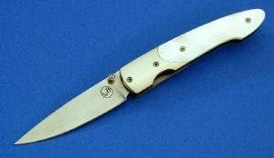 William Henry Knives T10-P Lancet Mother of Pearl Pocket Folder Knife