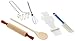 R&M International Mini Baking Tools, Spatula, Brush, Masher, Whisk, Wood Spoon, and Rolling Pin, 6-Piece Set