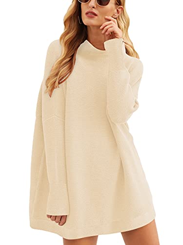 ANRABESS Women Oversized Casual Loose Turtleneck Long Sleeve Slouchy Baggy Knit Tunic Sweaters Pullover 2025 Fall Outfits
