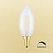 CRLight 3200K 6W Dimmable LED Candelabra Bulb Soft White 750LM, 80W Equivalent E12 LED Candle Bulbs, C35 Frosted Glass Torpedo Shape Bullet Top, Pack of 6
