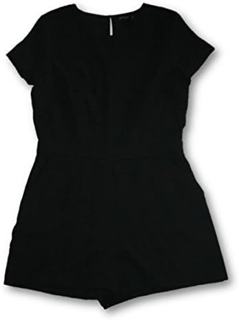 Banana Republic Women's Cap Sleeve Romper (Size 10) Black 547607-01-1