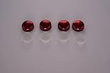 Red Screw Caps for License Plate (Set of 4)