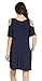 My Space Clothing Women's Cold Shoulder Jersey Swing Dress (Small- Plus size) (Medium, Navy)