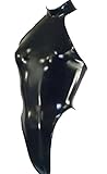 LinvMe Women's Sexy High Cut Halter Sleeveless Bodysuit Synthetic Latex Catsuit