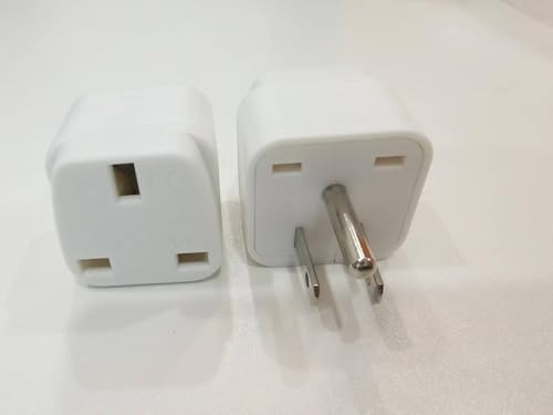 LUKELI 4 Pack UK to USA Plug Adapter - Type B Travel Adapter-(White 4 Pack)