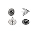 100 Sets Rivets Fasteners Studs Button Sewing Jeans (Gun Black)