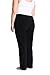 the buti-bag company Plus Size Yoga Pants with Front Pockets, Generously Oversized, Thick Cotton Jersey, 2X/3X (Size 22-24) Black