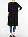 Mordenmiss Women's Half Sleeve High Low Loose Tunic Tops Casual Tee Shirts Black-XL