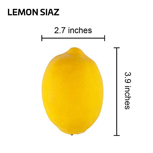 20 PCS Yellow Artificial Lemons, 3.7'' X 2.56'' Fake Fruit Lemons Artificial Lifelike Simulation Lemon for Home House Kitchen Party Decoration