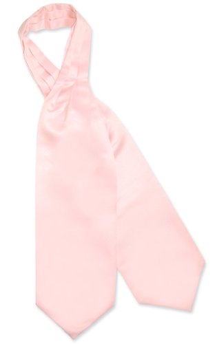 Vesuvio Napoli ASCOT Solid PINK Color Cravat Men's Neck Tie