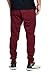 PROGO USA Men's Joggers Sweatpants Basic Fleece Marled Jogger Pant Elastic Waist (Small, Burgundy)