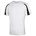 Just Cool Mens Contrast Cool Sports Plain T-Shirt (XL) (Charcoal/ Fire Red)