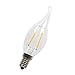 LUXON Flame tip LED filament candelabra light bulb Warm White 2W 2700k Use in Chandeliers,Wall Sconces,and Pendant Lighting (16 pack)