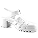 Nature Breeze Women's Chunky High Heels Jelly Round Toe Strappy Plastic Caged Gladiator Sandal Shoes