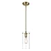 Light Society LS-C237-BB-CL Montreal Hanging Pendant, Brushed Brass with Clear Glass Shade, Industrial Modern Lighting Fixture