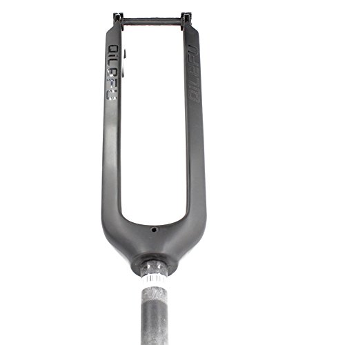 QILEFU Mountain Bike Full Carbon Fibre Bicycle Hard Front Fork Disc Brake MTB 26er 29er Parts (Black, Small)