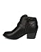 Soda Leatherette Round Toe Strapped Chunky Heel Bootie FD21 - Black