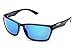 Suncloud Cutout Polarized Sunglass with Polycarbonate Lens, Matte Black Frame/Blue Mirror, One Size